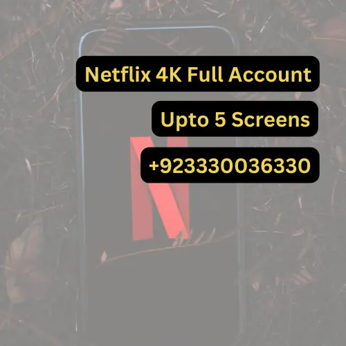 Netflix Full Account - 5 Screens - 4K Streaming - 1 Month Access