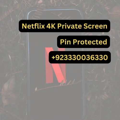 Netflix Screen in Pakistan - 4K Private Profile (1 Month)